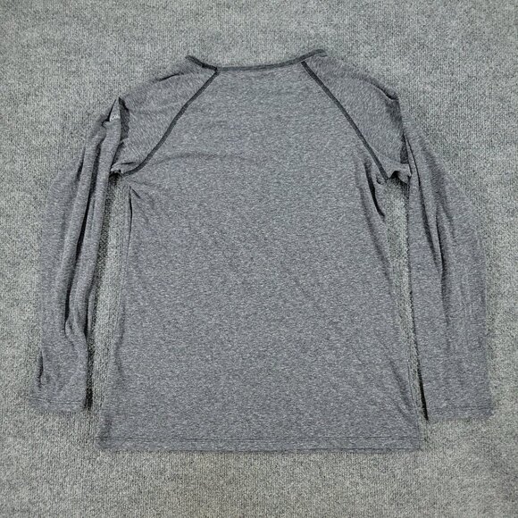 Columbia Shirt Women Medium Gray Outdoors V-Neck Long Sleeve Top Pullover Adult - Picture 7 of 12